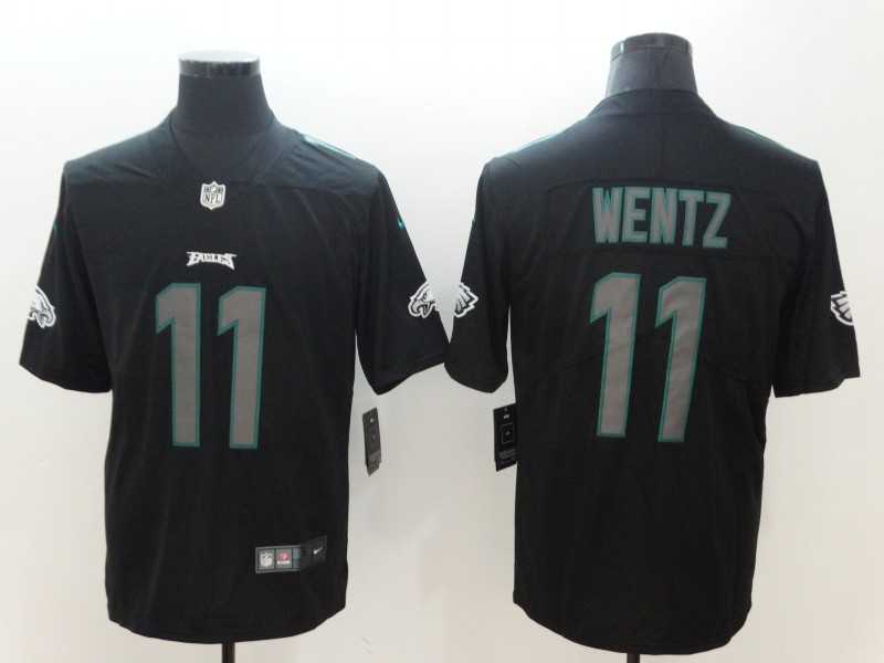 Nike Eagles 11 Carson Wentz Black Vapor Impact Limited Jersey,We sell and wholesale Nike Eagles 11 Carson Wentz Black Vapor Impact Limited Jersey on line form chian!